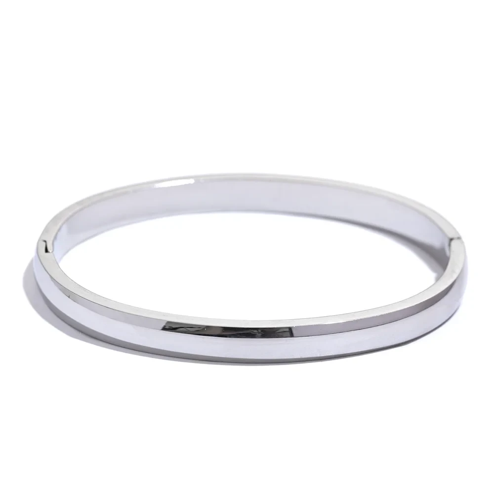 Fashion jewelry silver bangle Charlene Minimalist Bangle