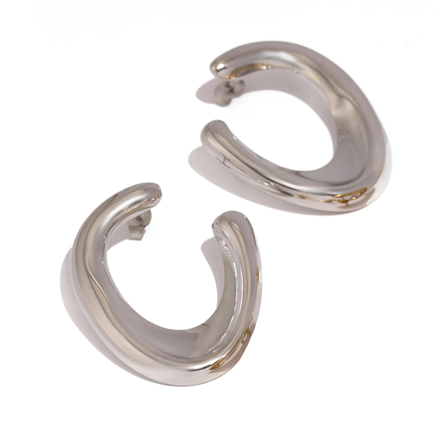 Gisselle Silver Earrings - Hoop