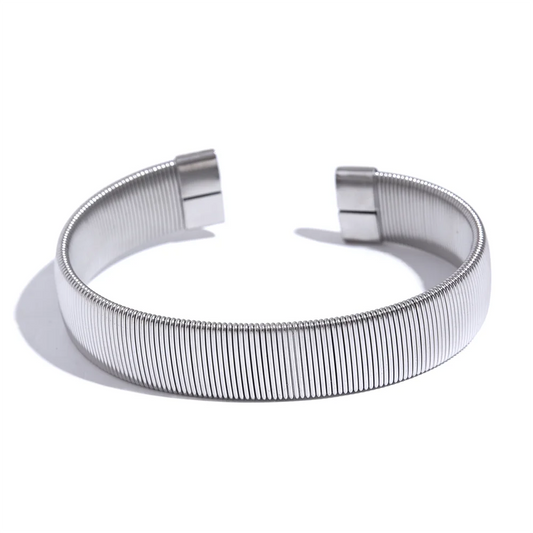 Silver Cuff Bangle-Business jewelry