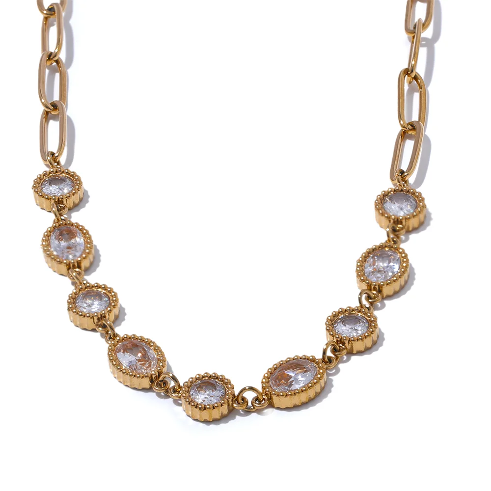 Gold Cubic Zirconia Necklace