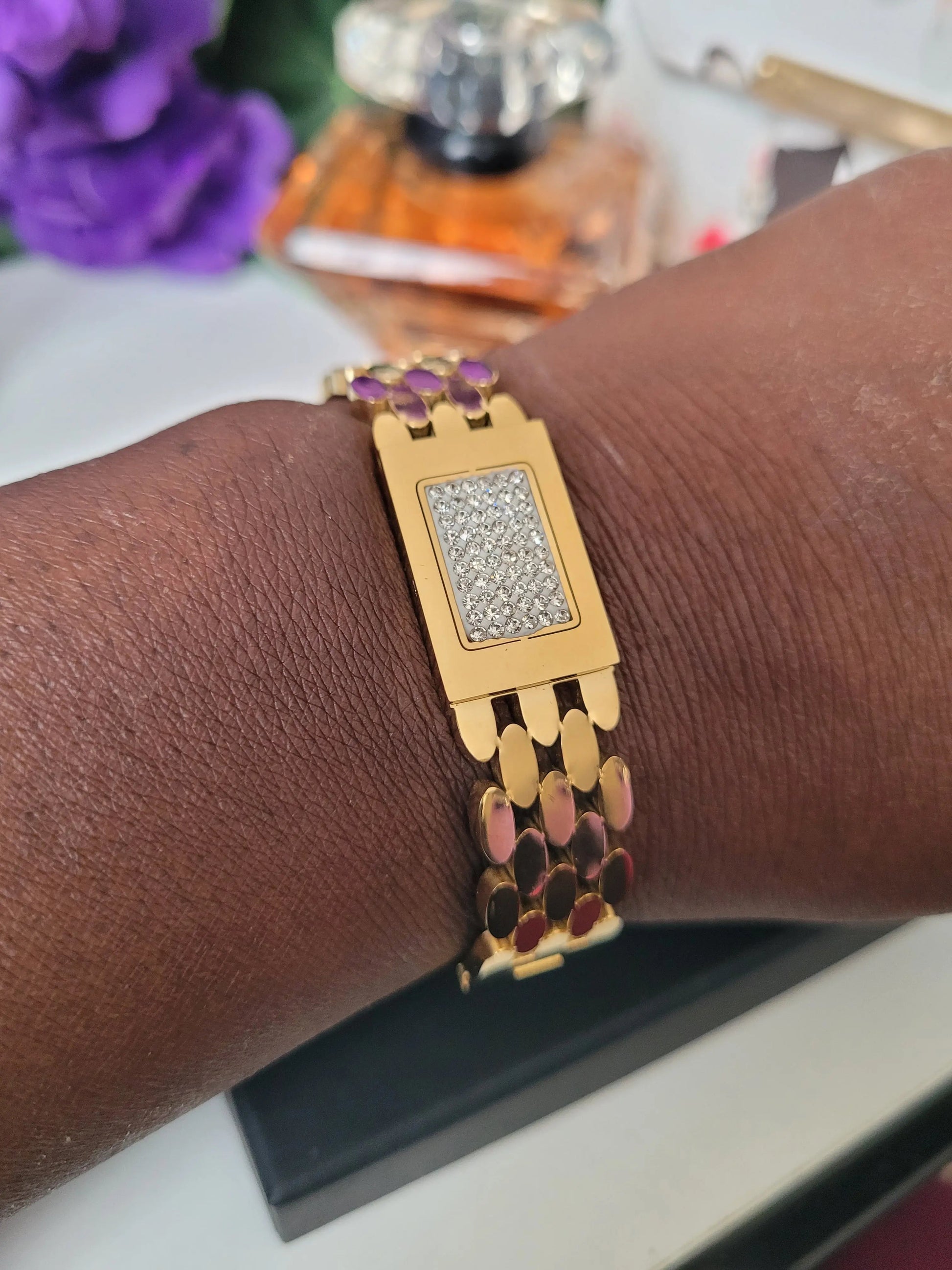 Rhinestone Belt Cuff Slavena