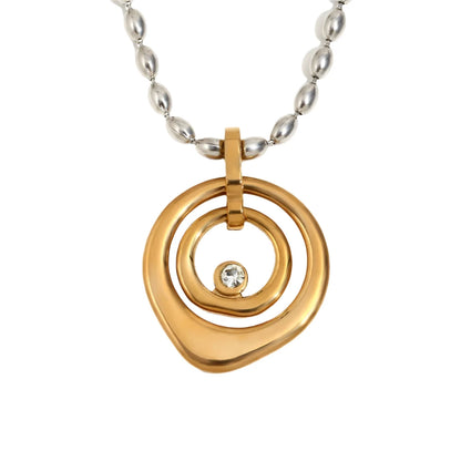 Beaded Double-Layer Round Pendant MamacitaSlay