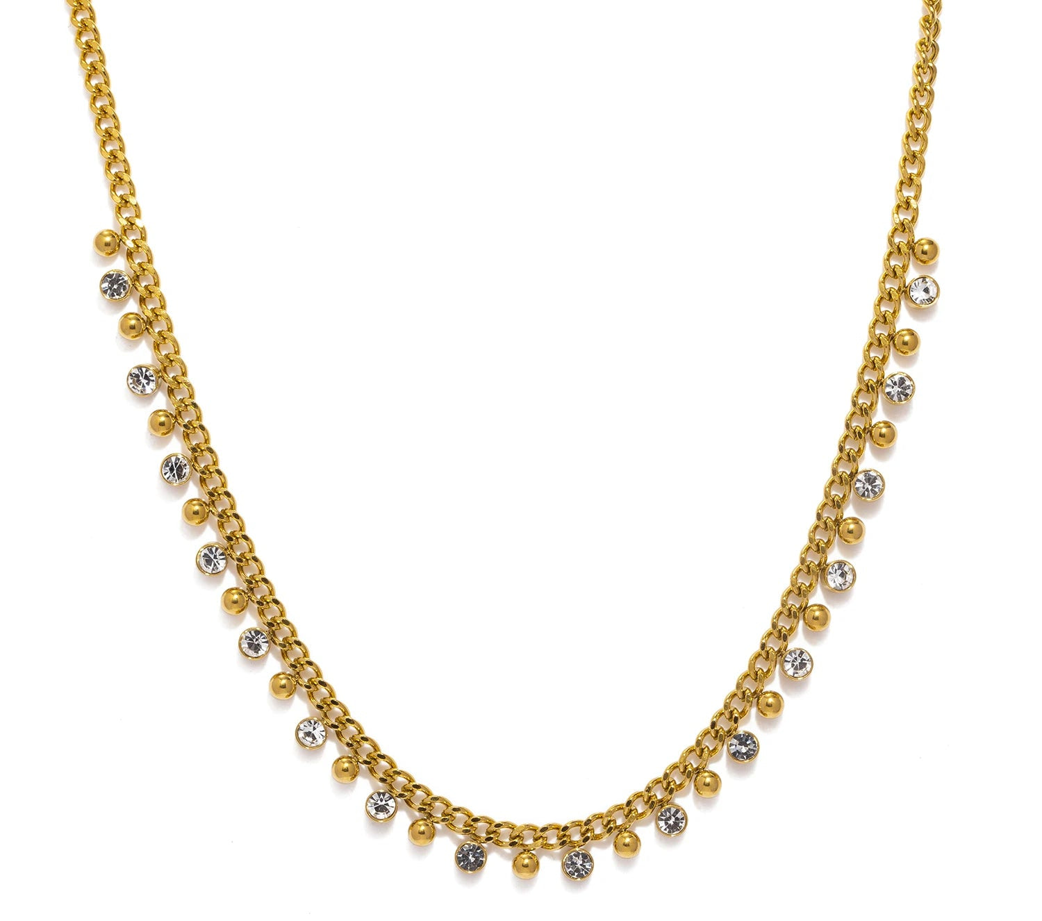 Gold Crystal Necklace