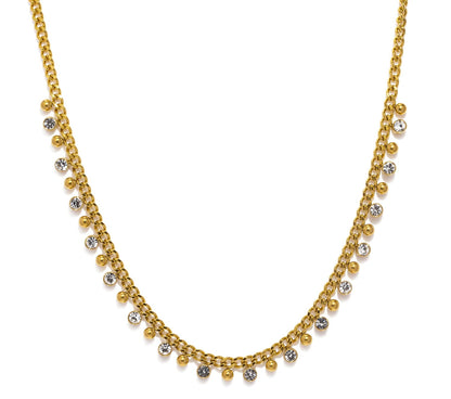 Gold Crystal Necklace