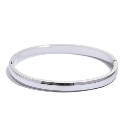 Fashion jewelry silver bangle Charlene Minimalist Bangle 