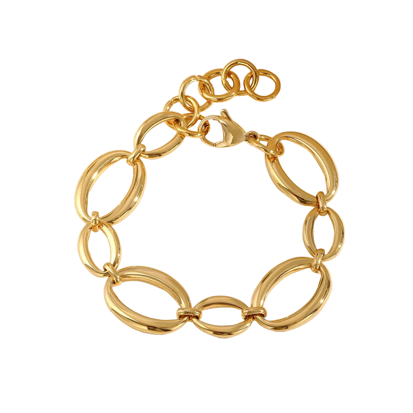 Luxury fashion gold bracelet. Tarnish-free, hypoallergenic