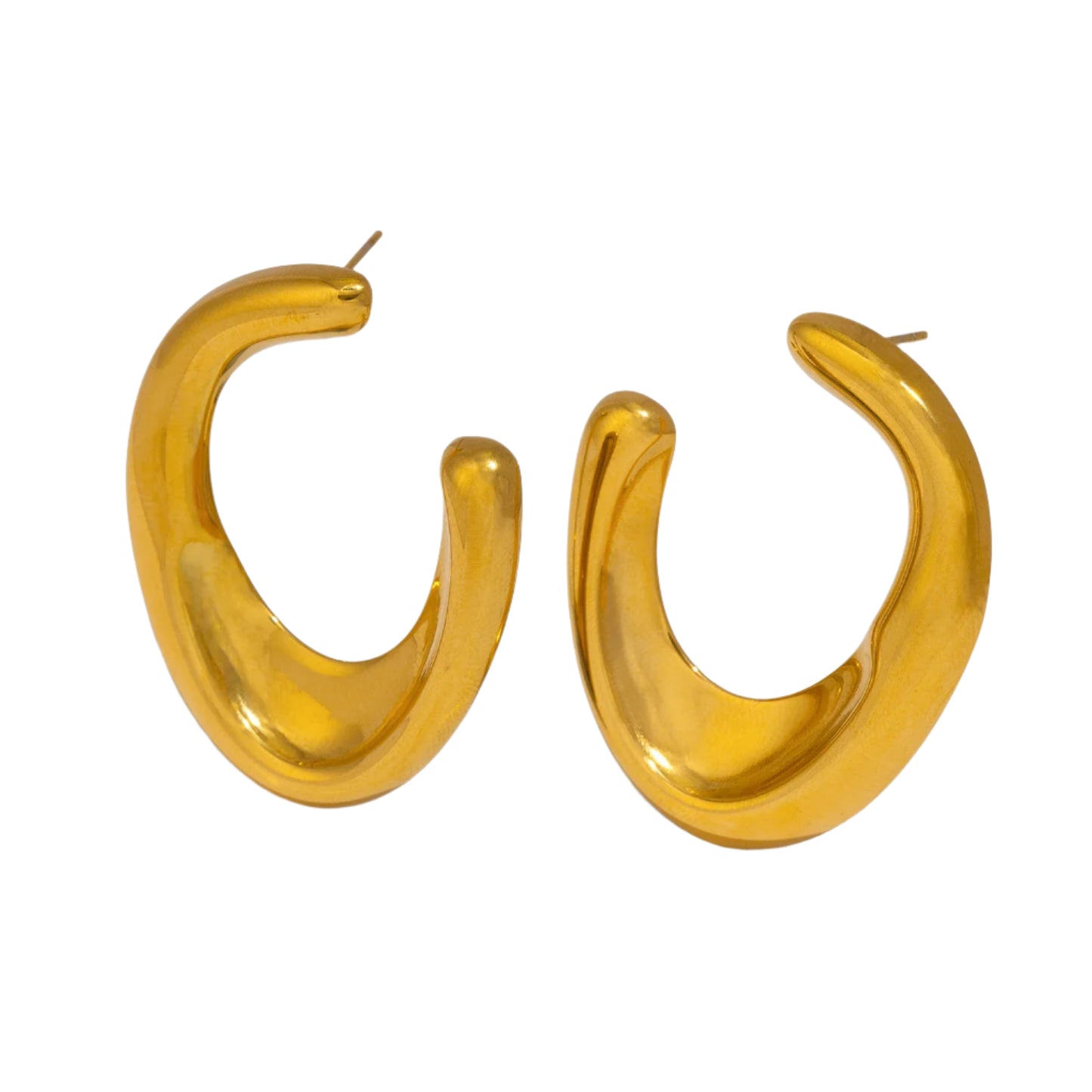 Gold Gisselle Earrings - Hoop