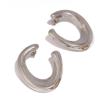 Gisselle Silver Earrings - Hoop