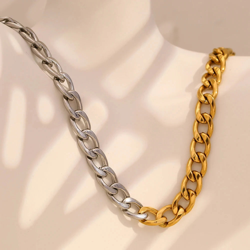 Mix Metal Chain Necklace 