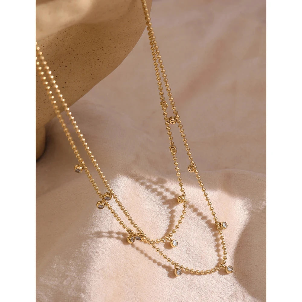Ghislaine CZ Necklace Yhpup