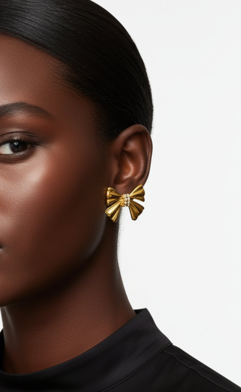 Bowtie Crystal Earrings Yhpup