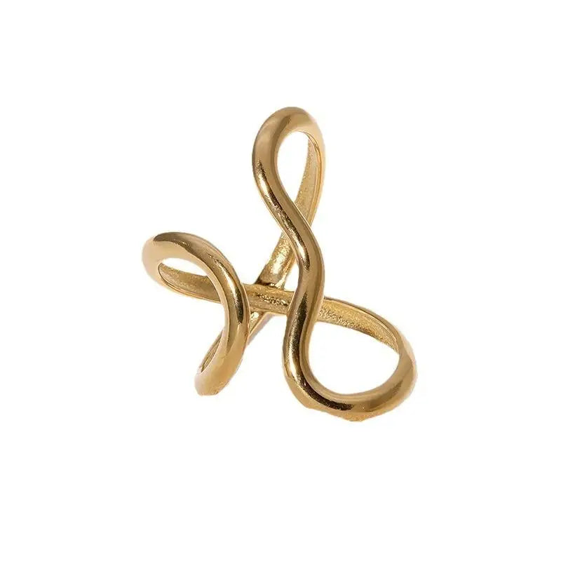 Abstract Gold Ring