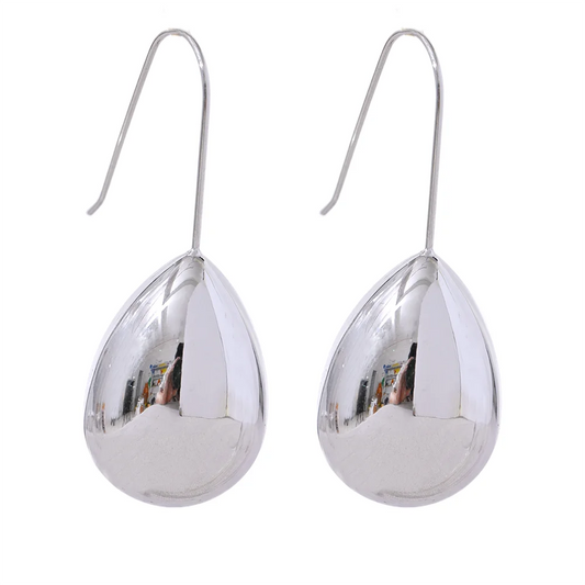 Stainless Steel Water Drop Hanging Earrings Prevent Allergy Metal Charm Texture Smooth Fashion Jewelry Accessories Gift ARDEINAL