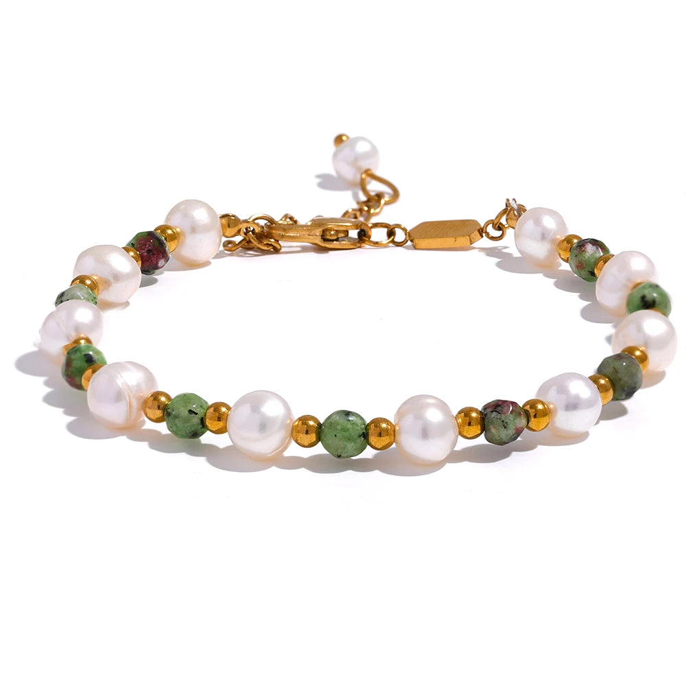 Gold Freshwater Pearl Bracelet