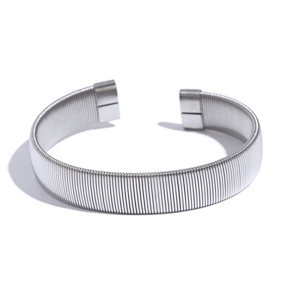 Silver Cuff Bangle-Business jewelry