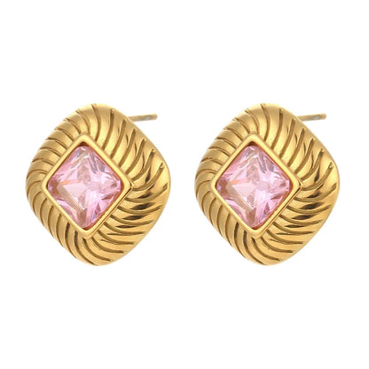 Mini Zircon Stone Stud Earrings E.B.belle