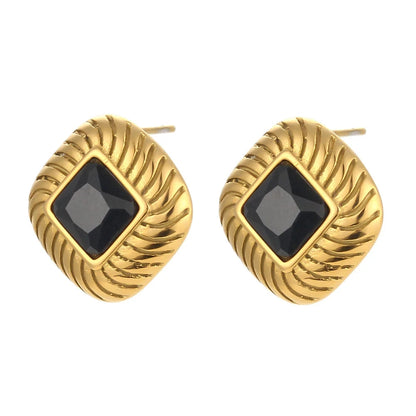Mini Zircon Stone Stud Earrings E.B.belle