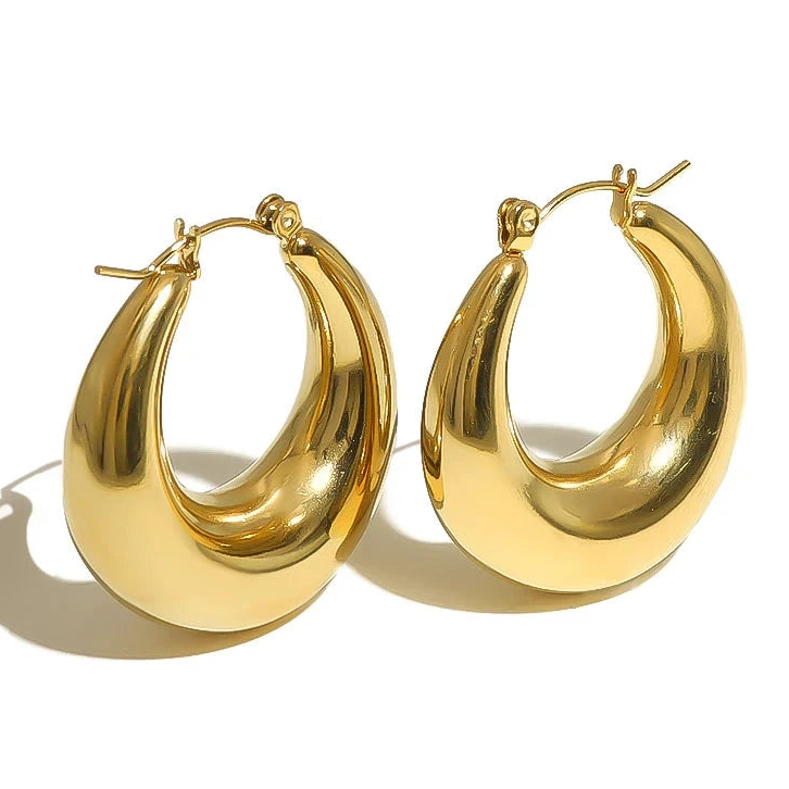 Emma Chunky Hoop Earrings ARDEINAL