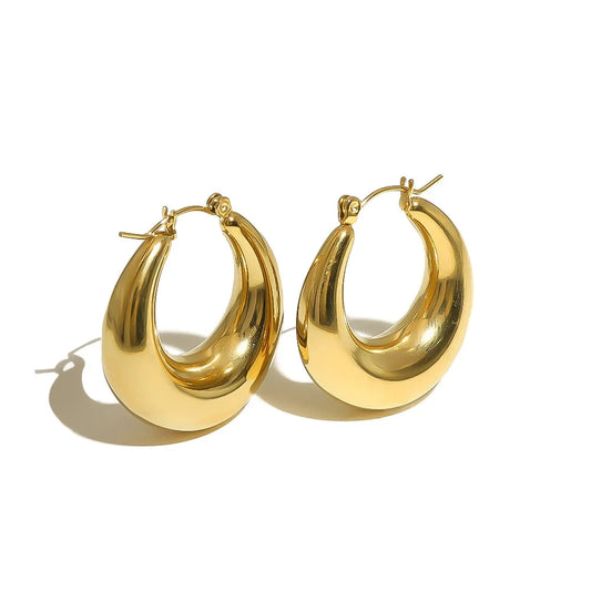 Emma Chunky Hoop Earrings wild and free
