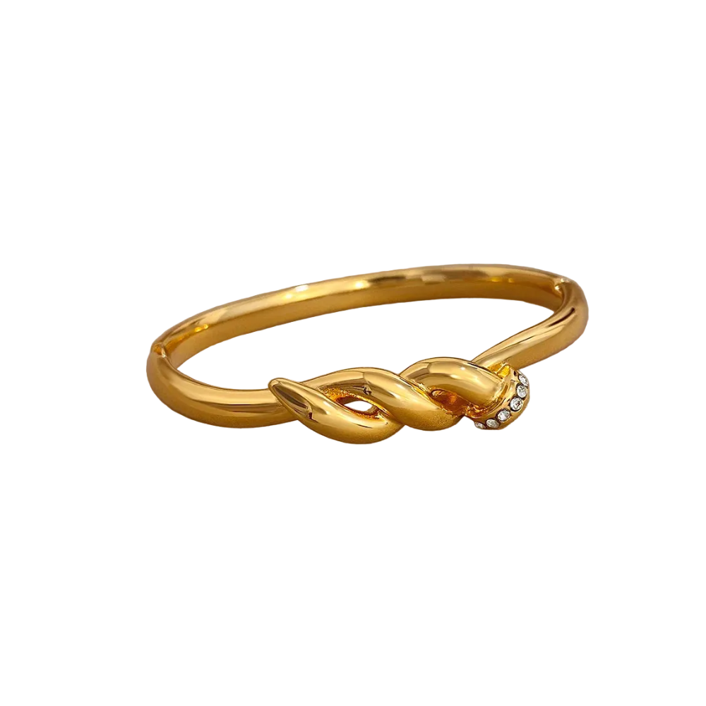 Twisted Rhinestone Bangle ARDEINAL