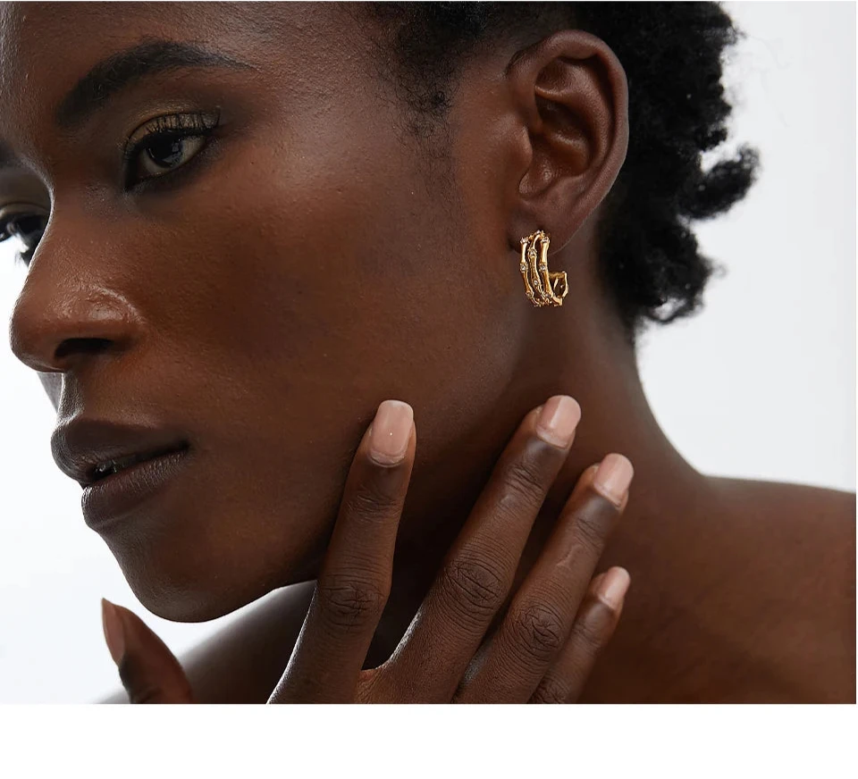 Clementine CZ Stud Earrings Yhpup