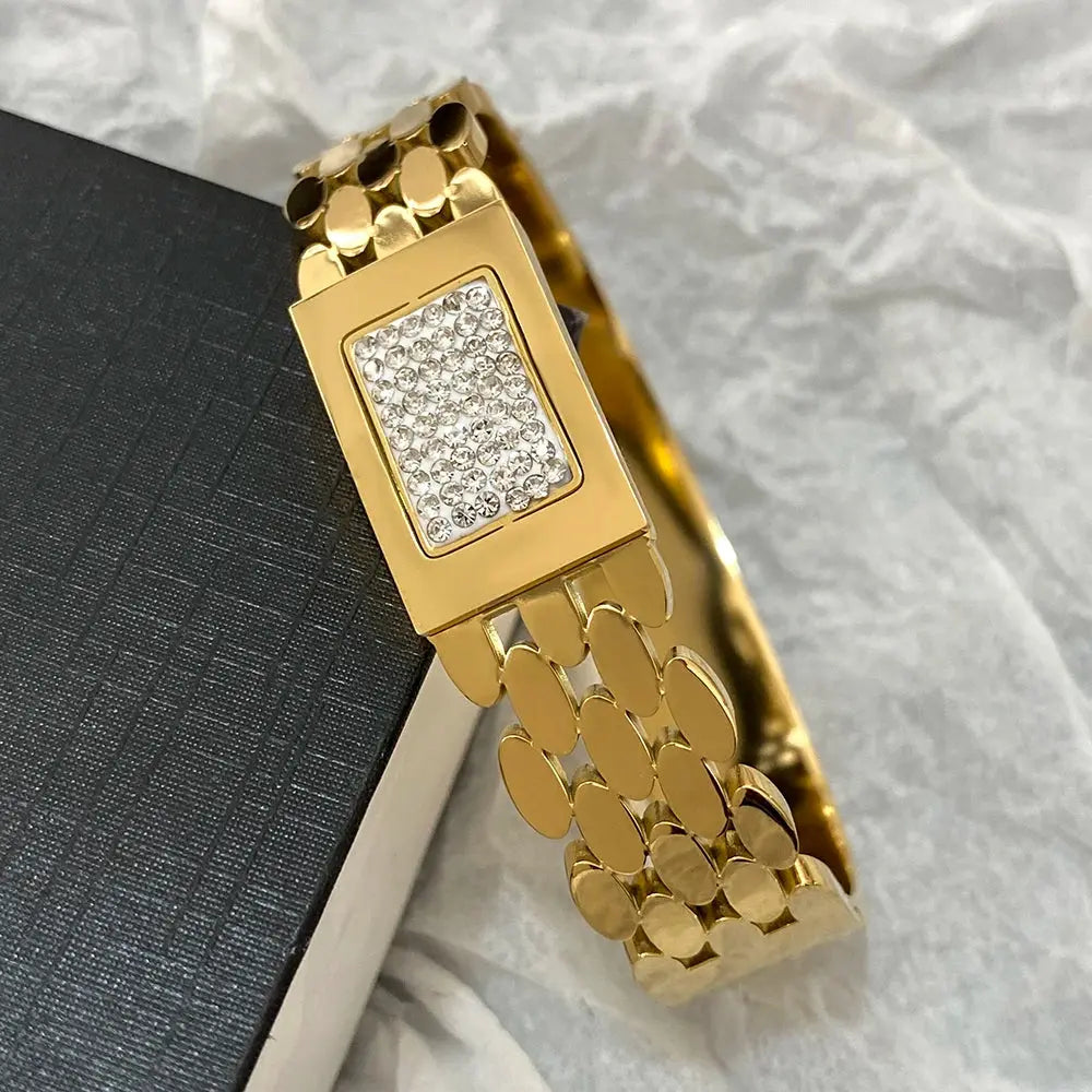 Rhinestone Belt Cuff Slavena