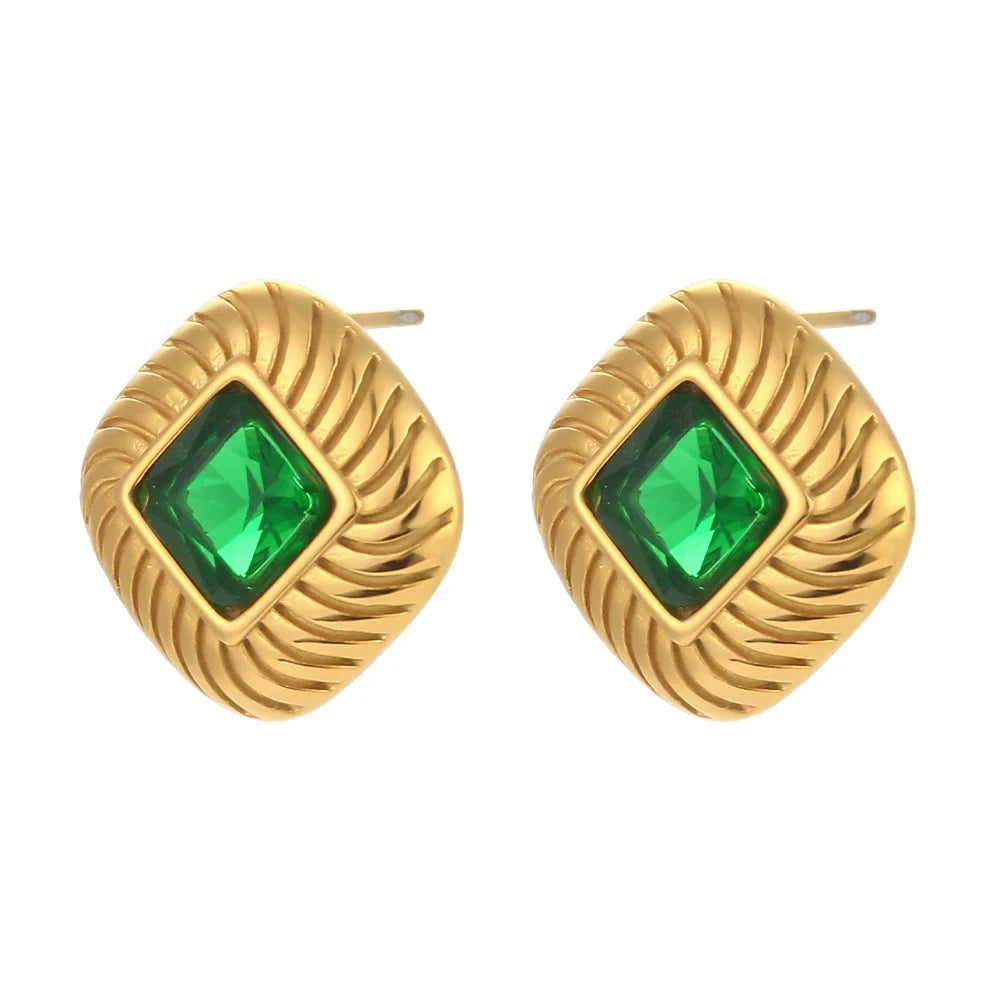 Mini Zircon Stone Stud Earrings E.B.belle