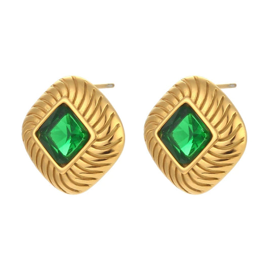 Mini Zircon Stone Stud Earrings E.B.belle