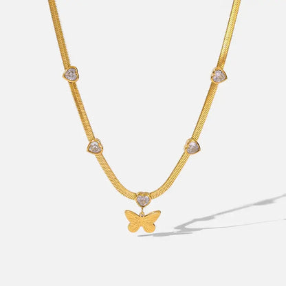 Jasmine Butterfly Crystal Pendant EILIECK