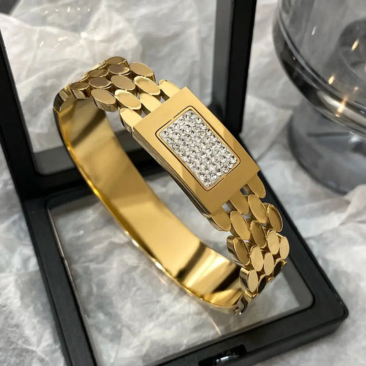 Rhinestone Belt Cuff Slavena