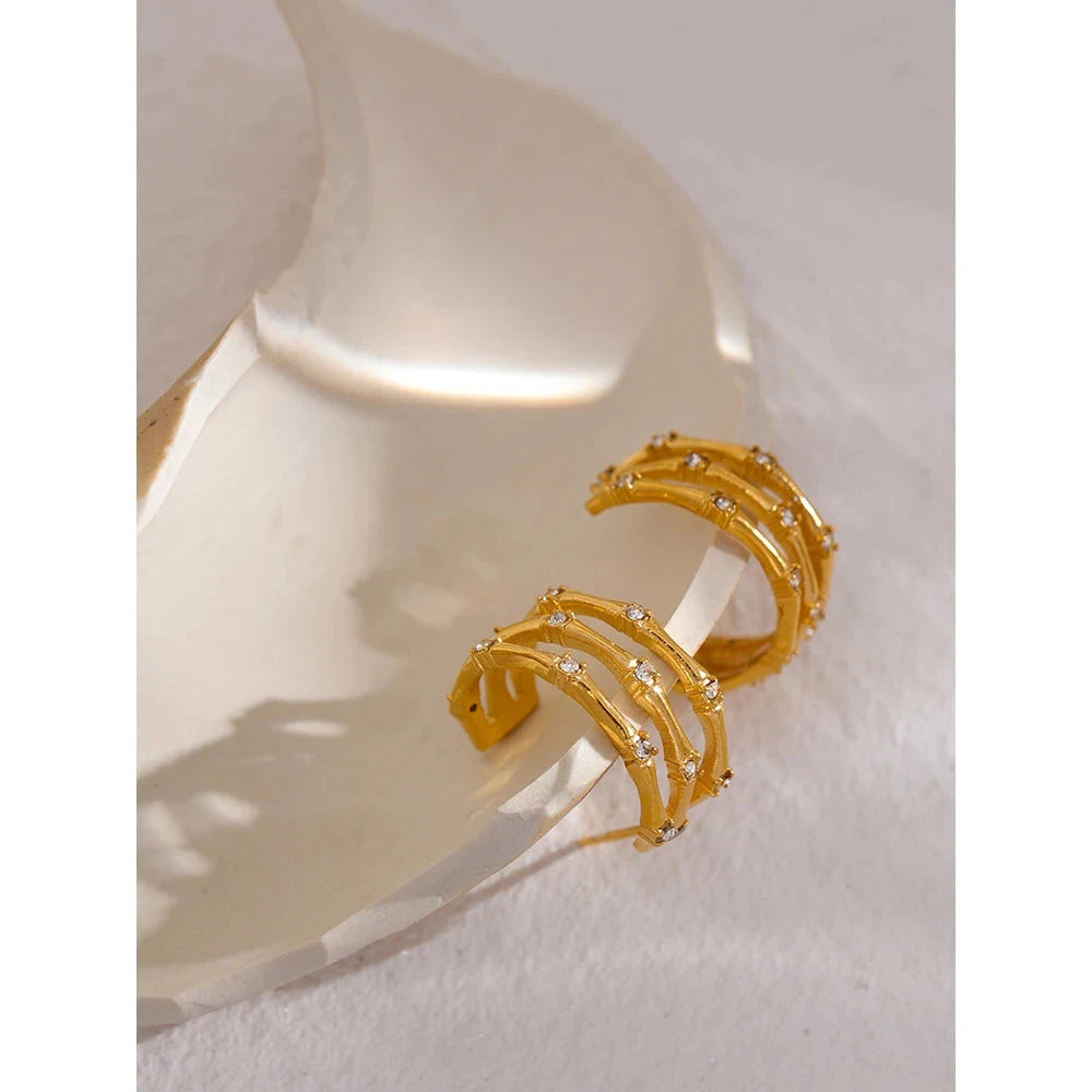 Clementine CZ Stud Earrings Yhpup