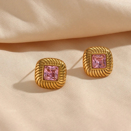 Mini Zircon Stone Stud Earrings E.B.belle