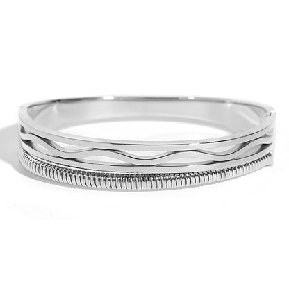 Silver Wave Cuff