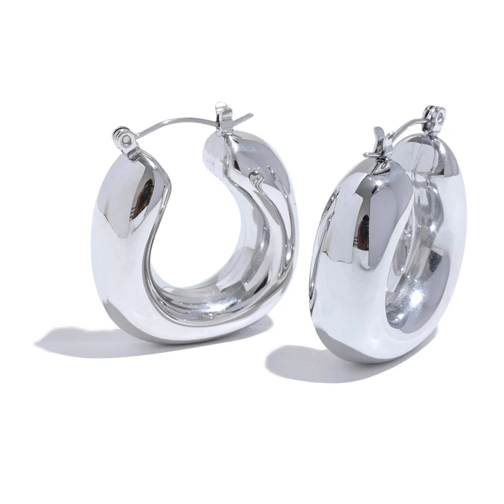 fashion jewelry silver hoop earrings 