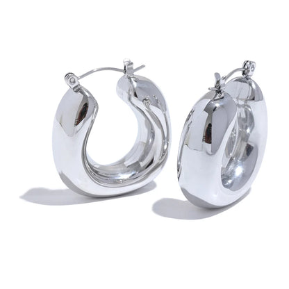fashion jewelry silver hoop earrings 