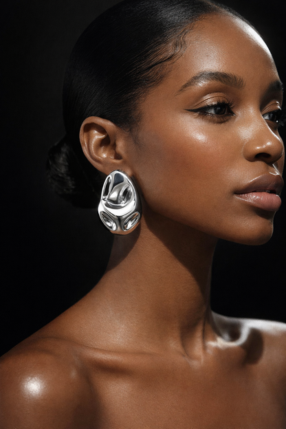 Sculpted PVD Gold-Plated Earrings