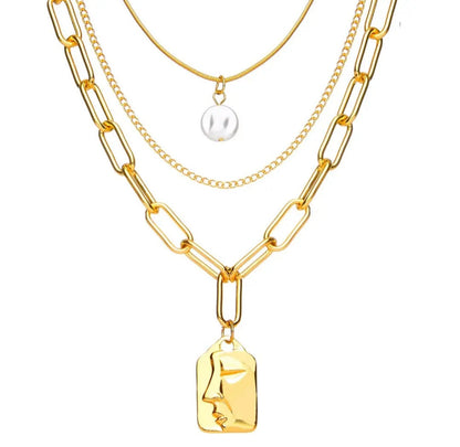 Layla Pearl Portrait Necklace ARDEINAL